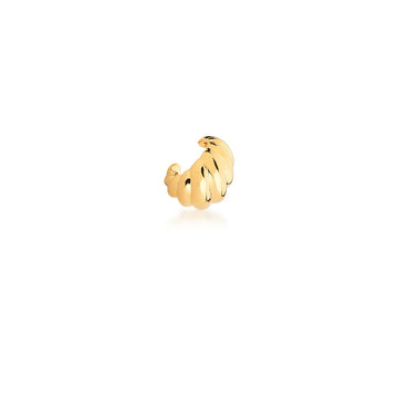 Piercing caracol abaloado dourado