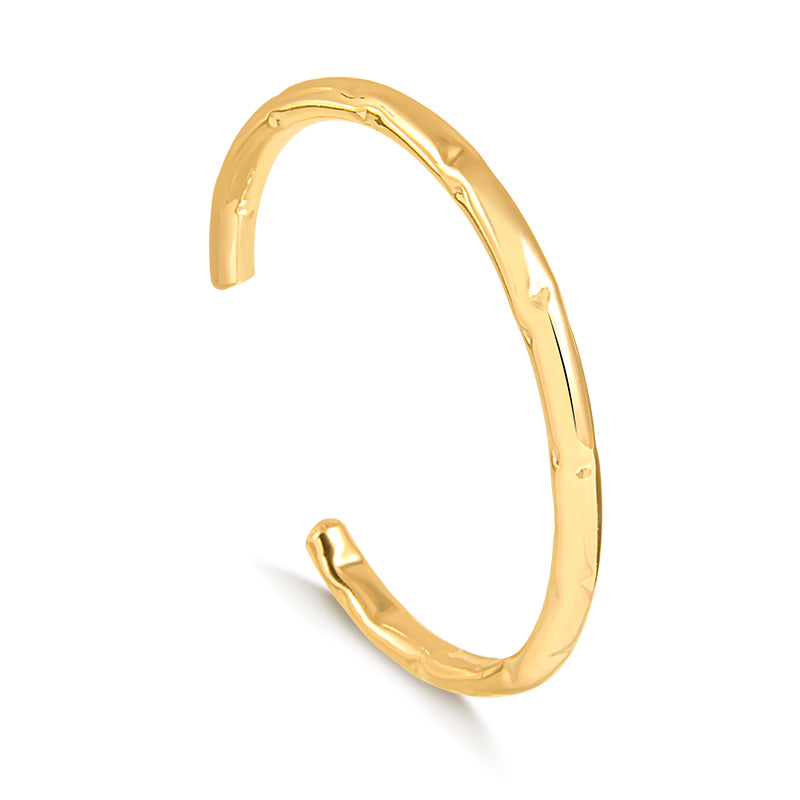 Pulseira bracelete tubo desconstruído dourado