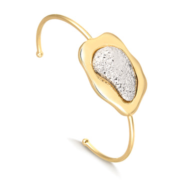 Pulseira bracelete estilo drusa gota orgânica