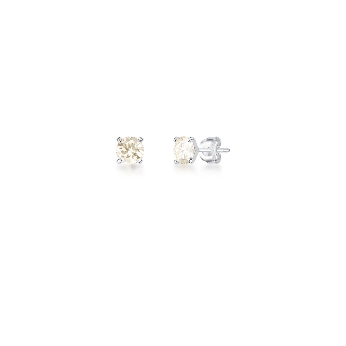 Brinco pedra MOISSANITE ponto de luz M 6,5mm em prata 925